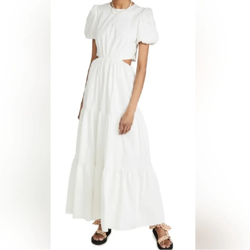 WAYF Plaza Cut Out Tiered Maxi Dress